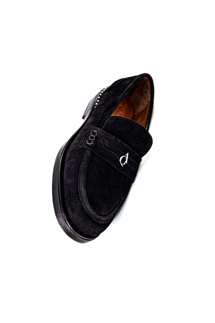 Qafarrin DORVÉ – Siyah Süet Hakiki Dana Deri Atelier-Crafted Prime Loafer