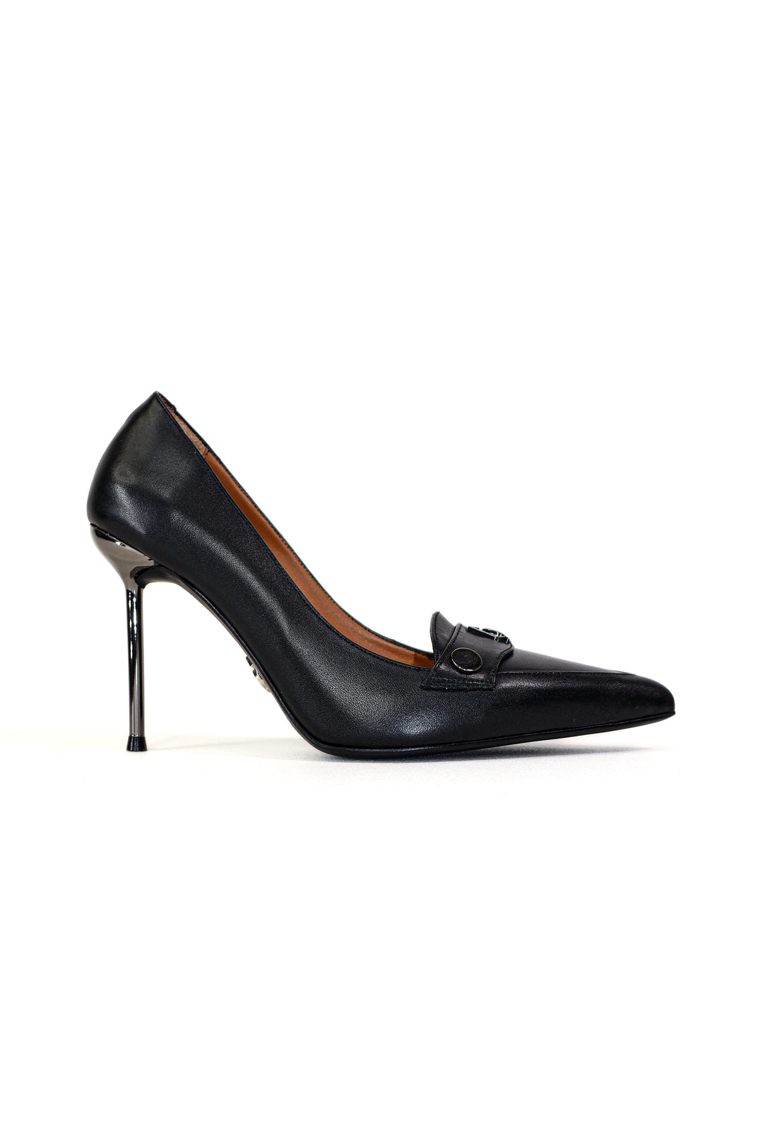 QAFARRIN MUSE – Genuine Calf Leather Loafer Detailed Stiletto