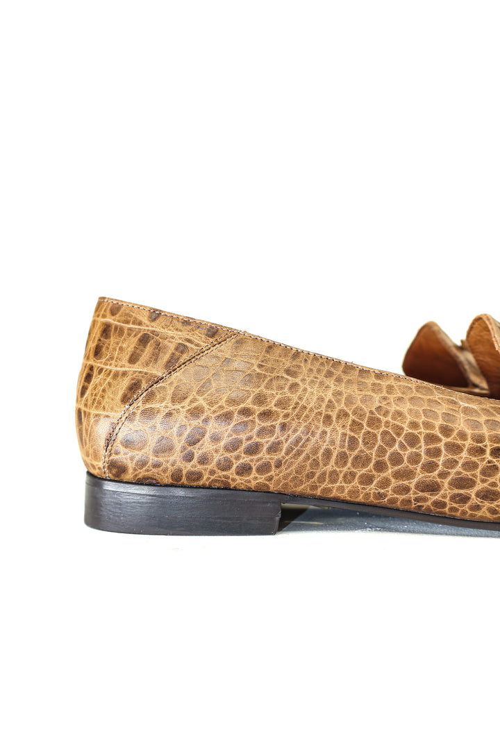 Qafarrin CAVARE – Hakiki Dana Derisi Camel Loafer