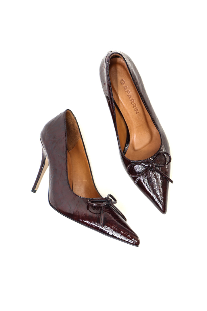 Qafarrin MARQUISE – Bordo Hakiki Dana Deri Stiletto