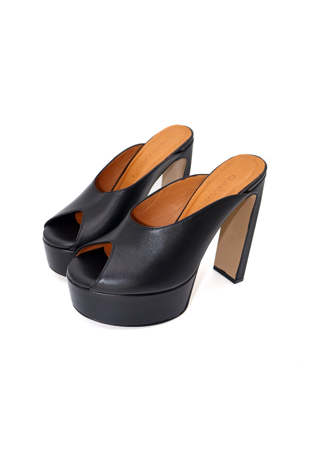 Qafarrin ÉLAN – Siyah Hakiki Dana Deri Platform Mule