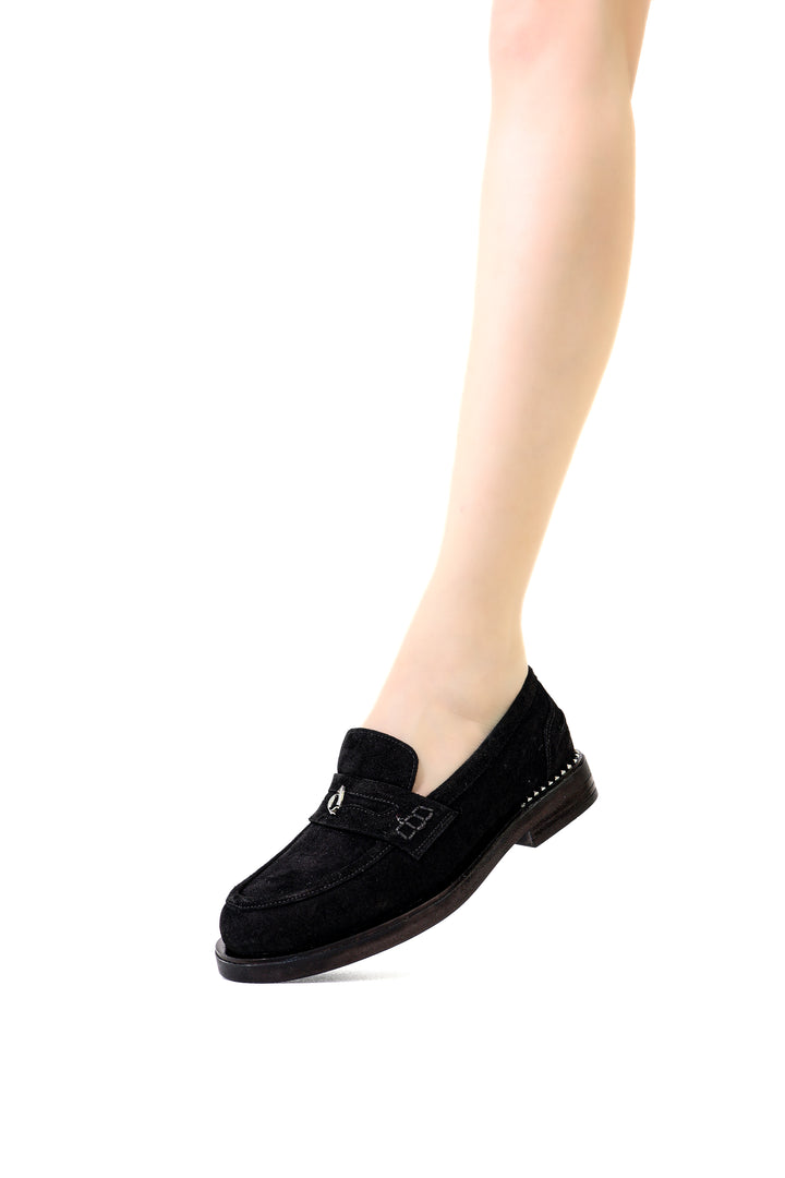 Qafarrin DORVÉ – Siyah Süet Hakiki Dana Deri Atelier-Crafted Prime Loafer