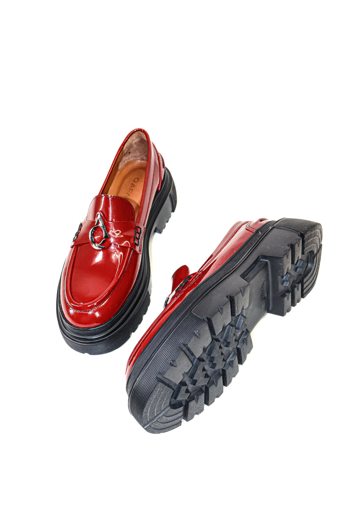 Qafarrin RAVEL – Rouge Prime-Cut Hakiki Dana Deri Loafer