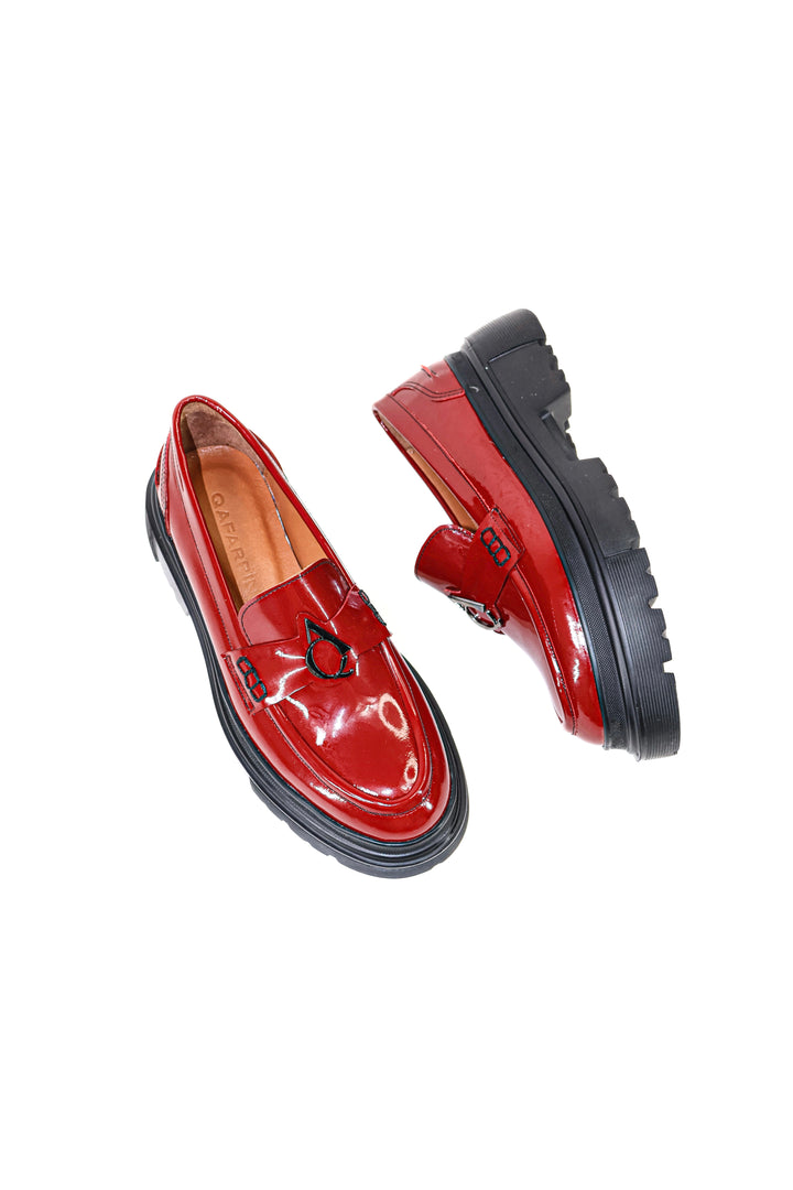 Qafarrin RAVEL – Rouge Prime-Cut Hakiki Dana Deri Loafer