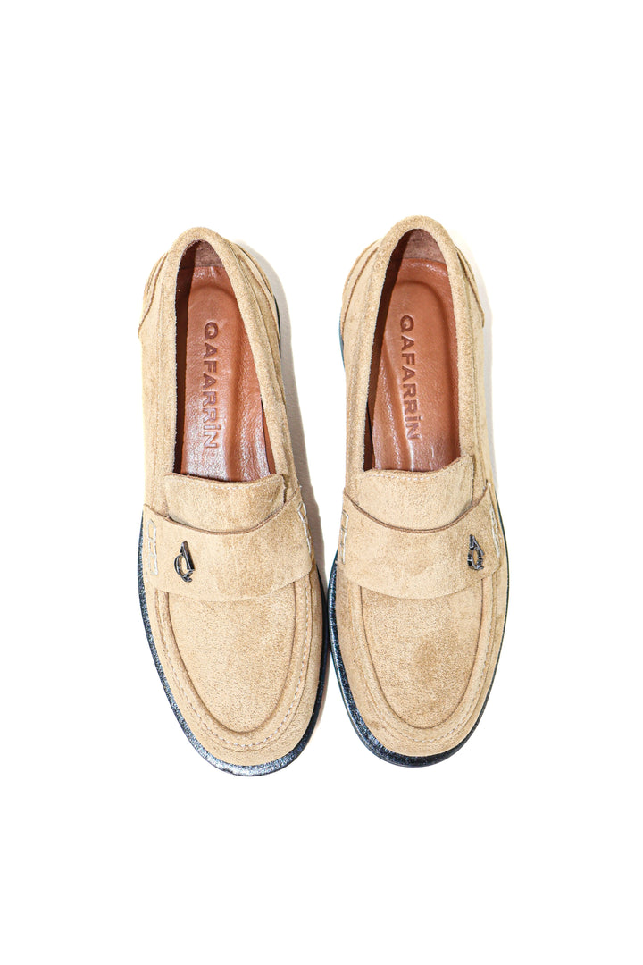 Qafarrin MARLOW – Buttery Yellow Suede Prime-Cut Hakiki Deri Loafer