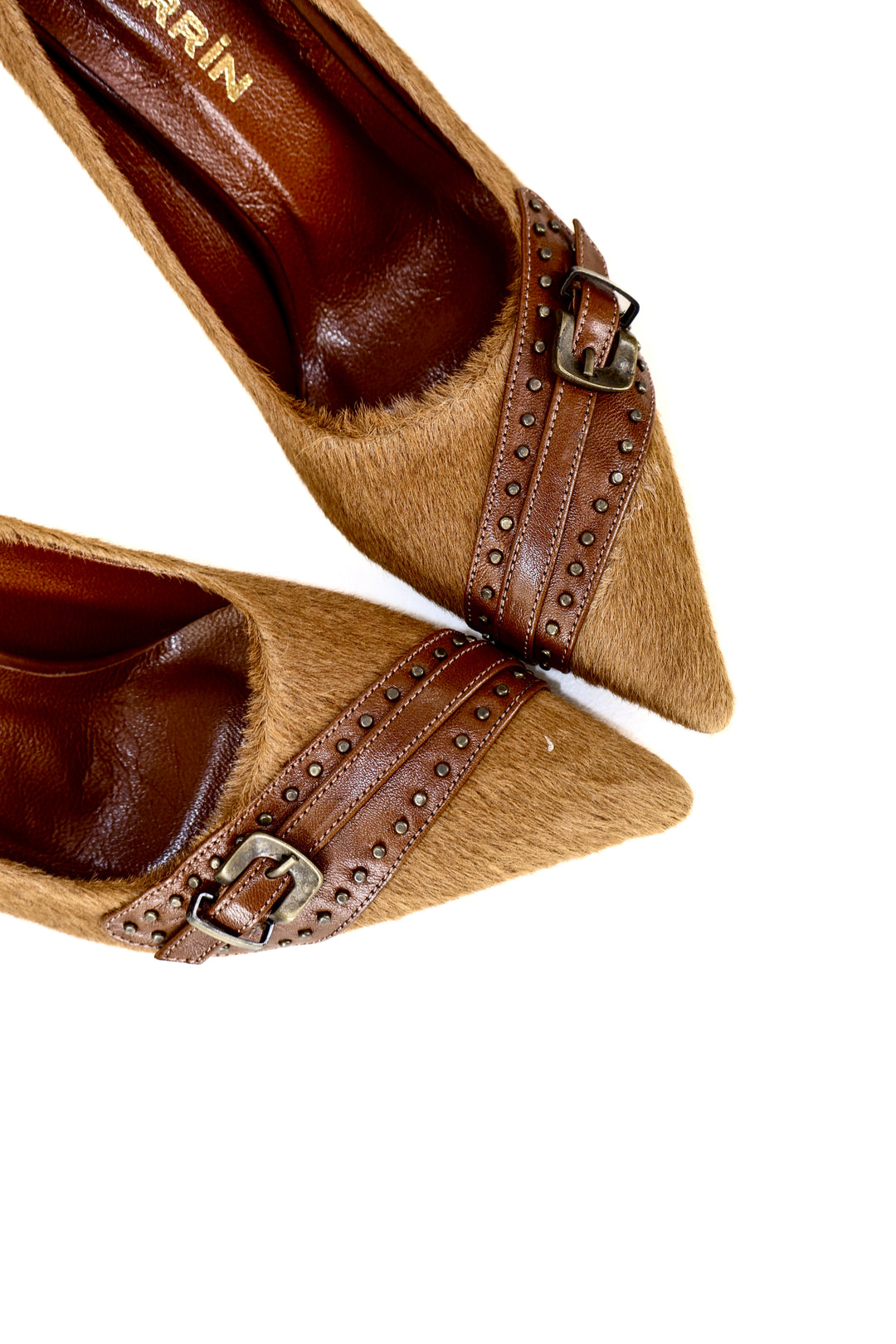 QAFARRIN DRAX – Natural Pony Hair Sculpted Stiletto Pump