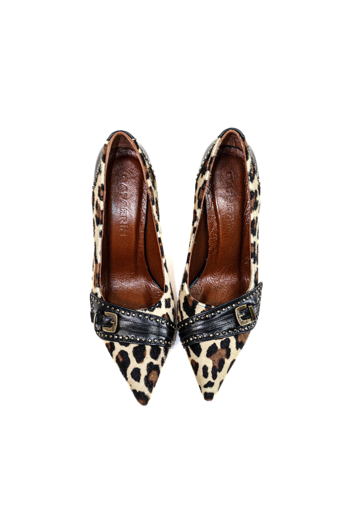 QAFARRIN DRAX – Leopar Desenli Stiletto Ayakkabı