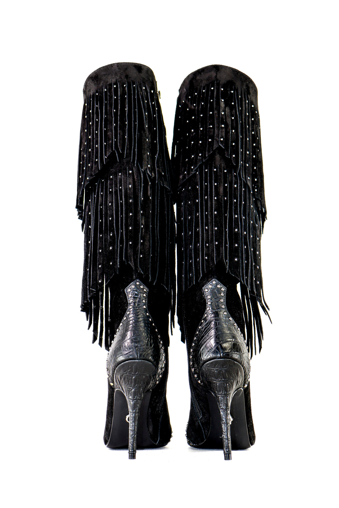 Qafarrin FIERA NOIR – Atelier-Crafted Western Couture Dana Deri Çizme