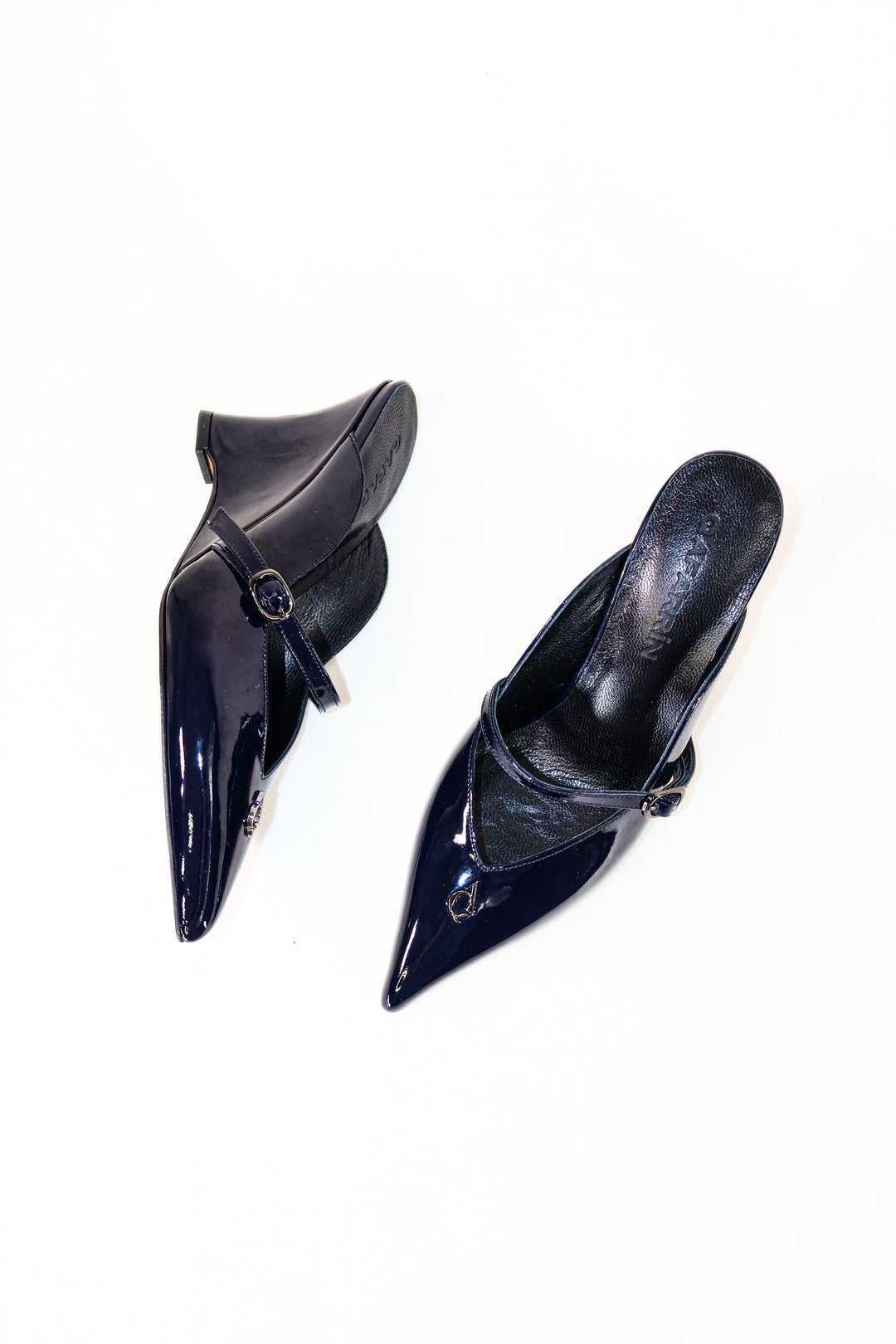 QAFARRIN COLETTE – Bleu Nuit Rugan Prime Cut Hakiki Dana Deri Mule
