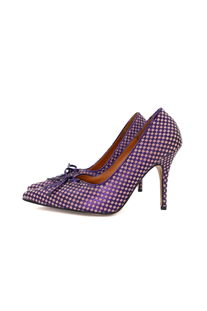 Qafarrin ÉCHELON – Kare Dokulu Hakiki Dana Deri Stiletto