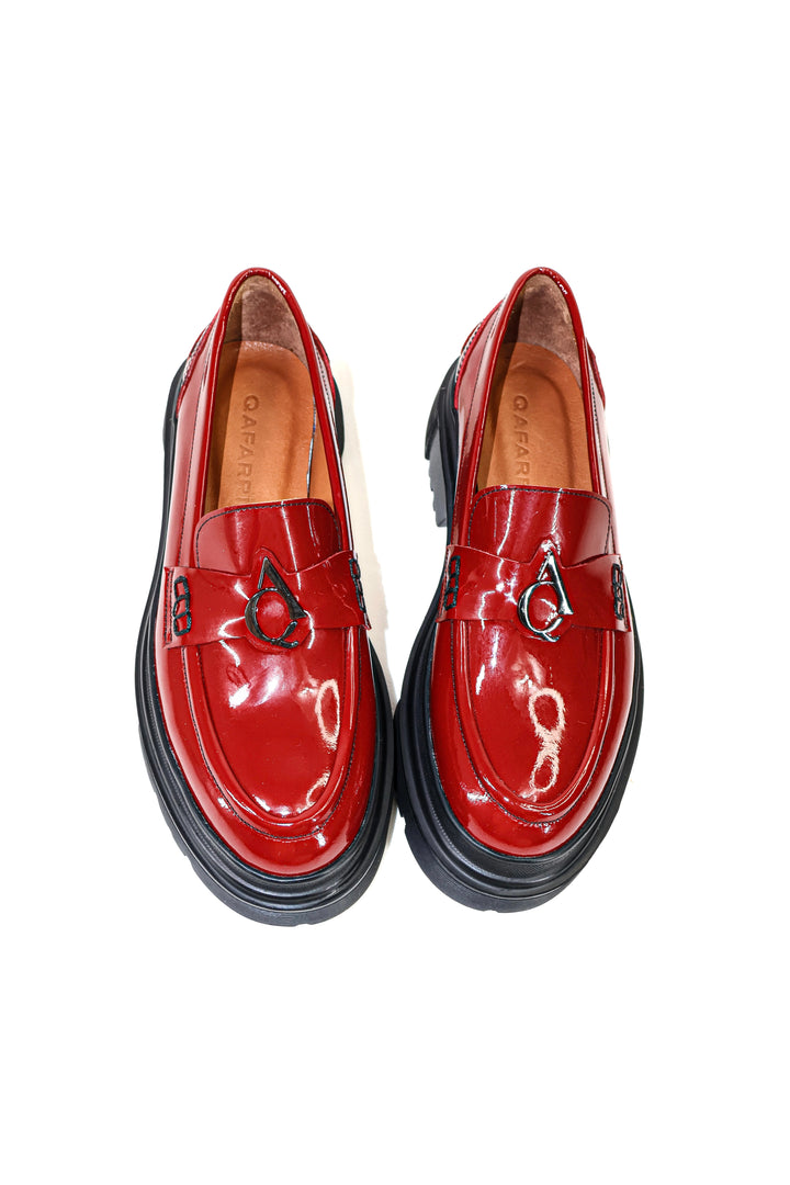 Qafarrin RAVEL – Rouge Prime-Cut Hakiki Dana Deri Loafer