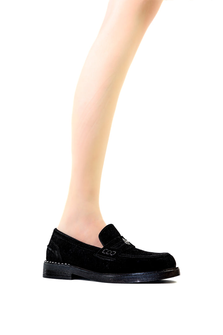 Qafarrin DORVÉ – Siyah Süet Hakiki Dana Deri Atelier-Crafted Prime Loafer