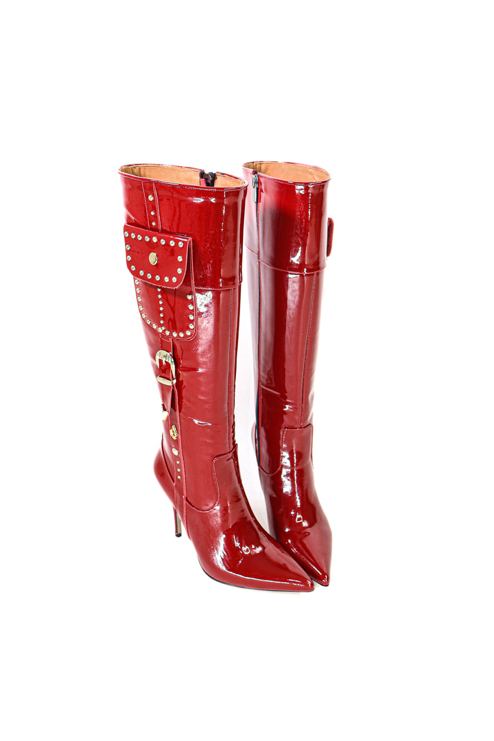 Qafarrin VANGUARD – Atelier-Crafted Rouge Couture Çizme