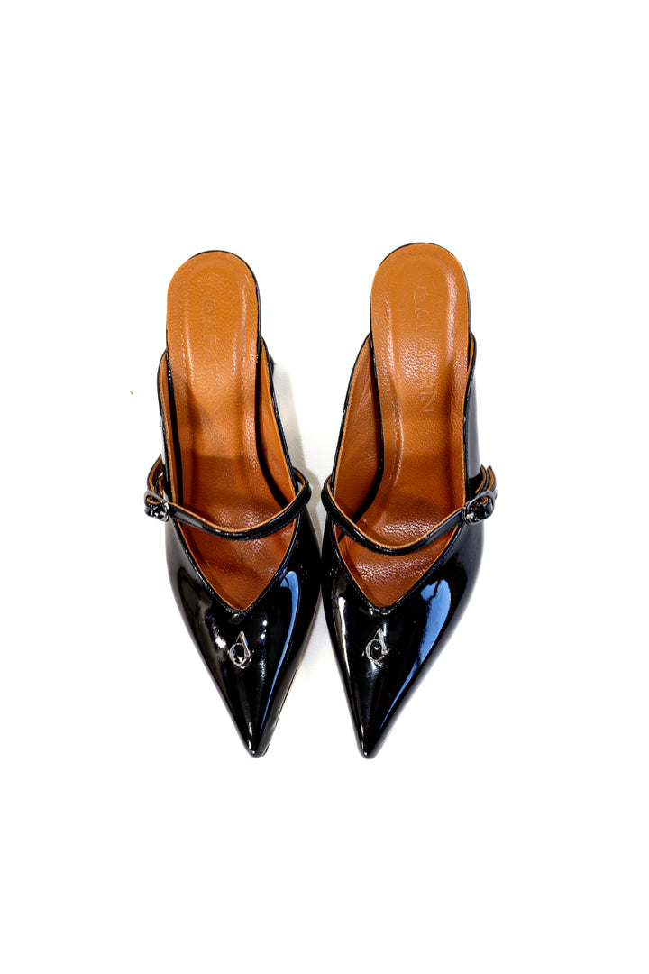 QAFARRIN COLETTE – Noir Rugan Prime Cut Hakiki Dana Deri Mule