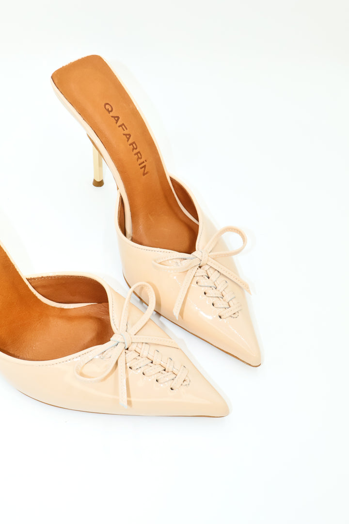 Qafarrin VIOLA NUDE – Ten Rengi Rugan Hakiki Dana Deri Mule Stiletto