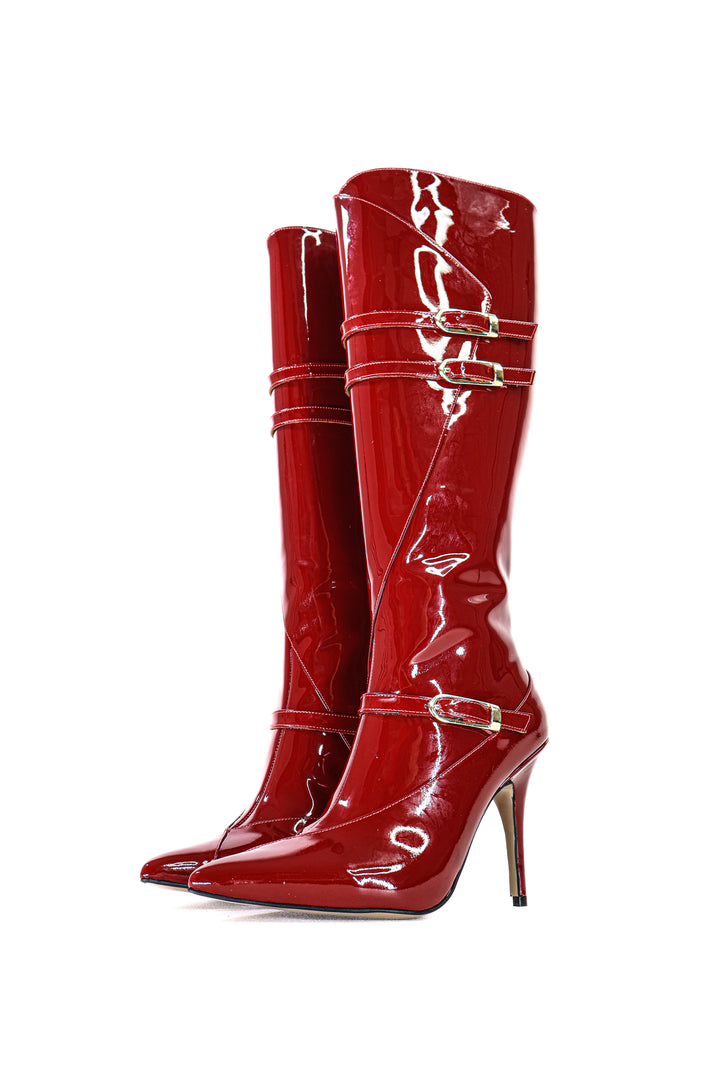 Qafarrin CRAVEN – Atelier-Crafted Rouge Dana Deri Couture Çizme