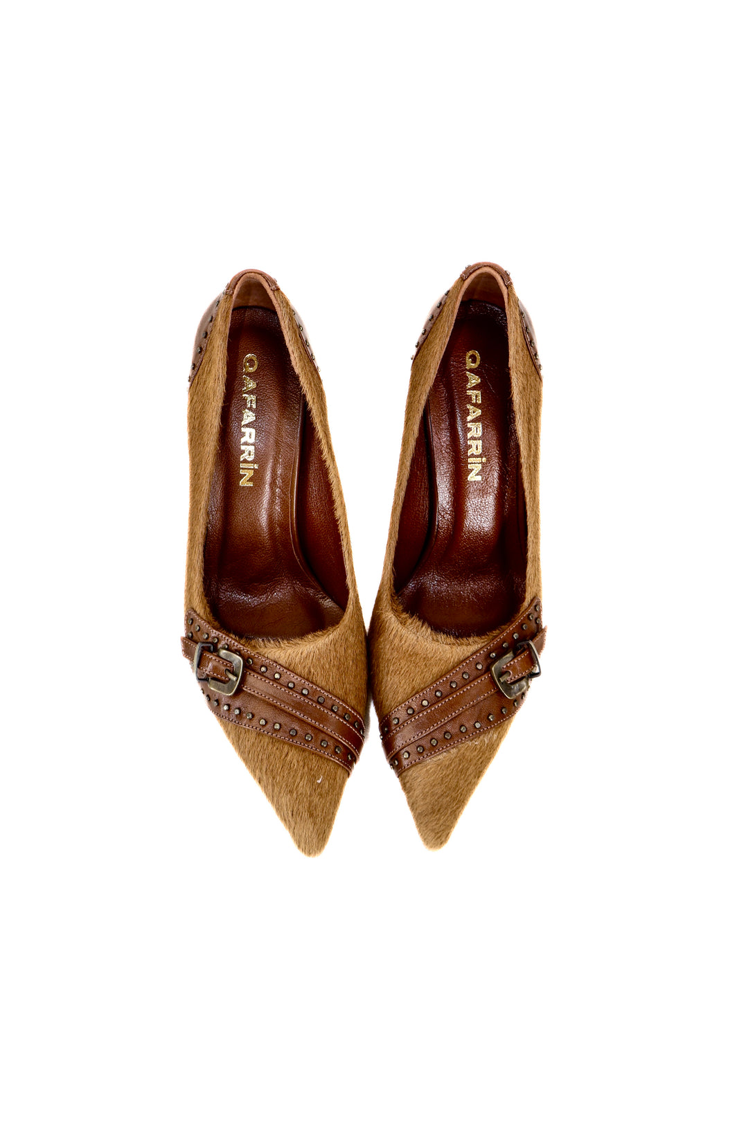 QAFARRIN DRAX – Natural Pony Hair Sculpted Stiletto Pump