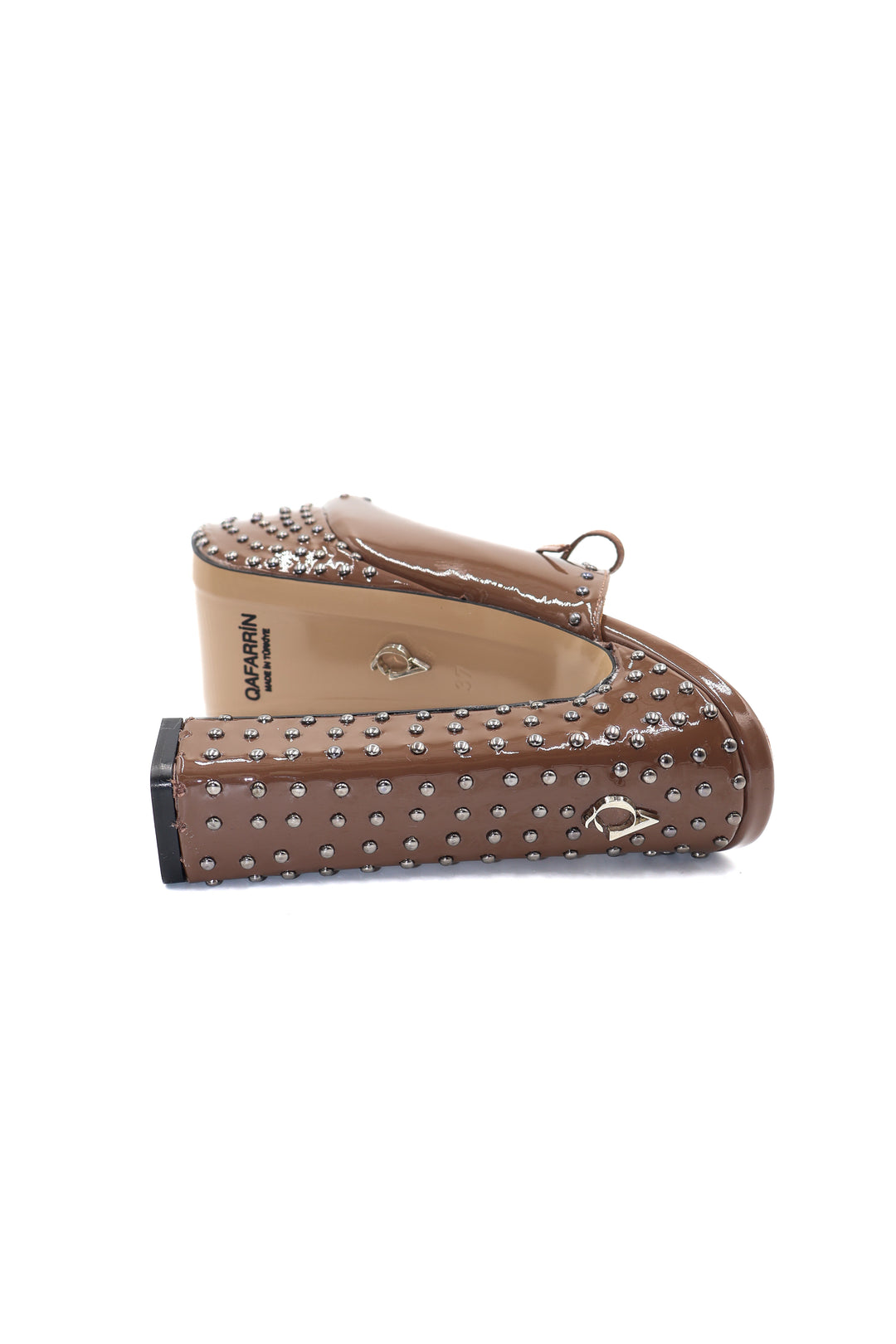 Qafarrin DOMINA CHOCOLATE – Hakiki Dana Rugan Deri Platform Mule