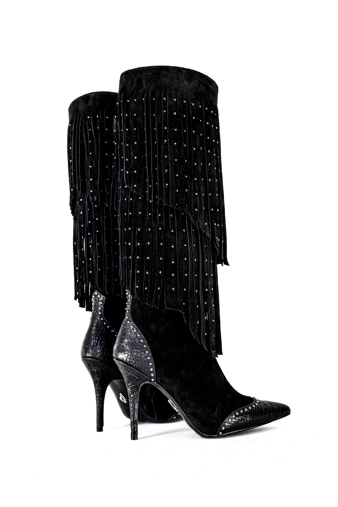 Qafarrin FIERA NOIR – Atelier-Crafted Western Couture Dana Deri Çizme