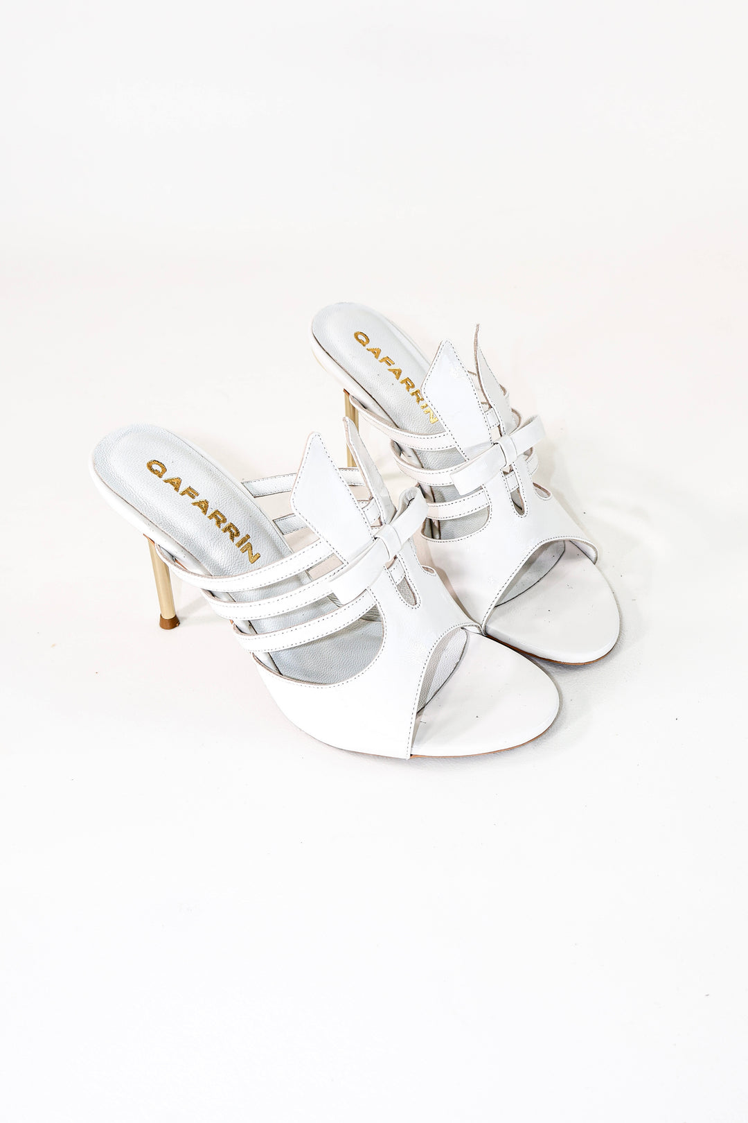 QAFARRIN CELEVA – Ivory Patent Hakiki Dana Deri İnce Metal Topuklu Mule