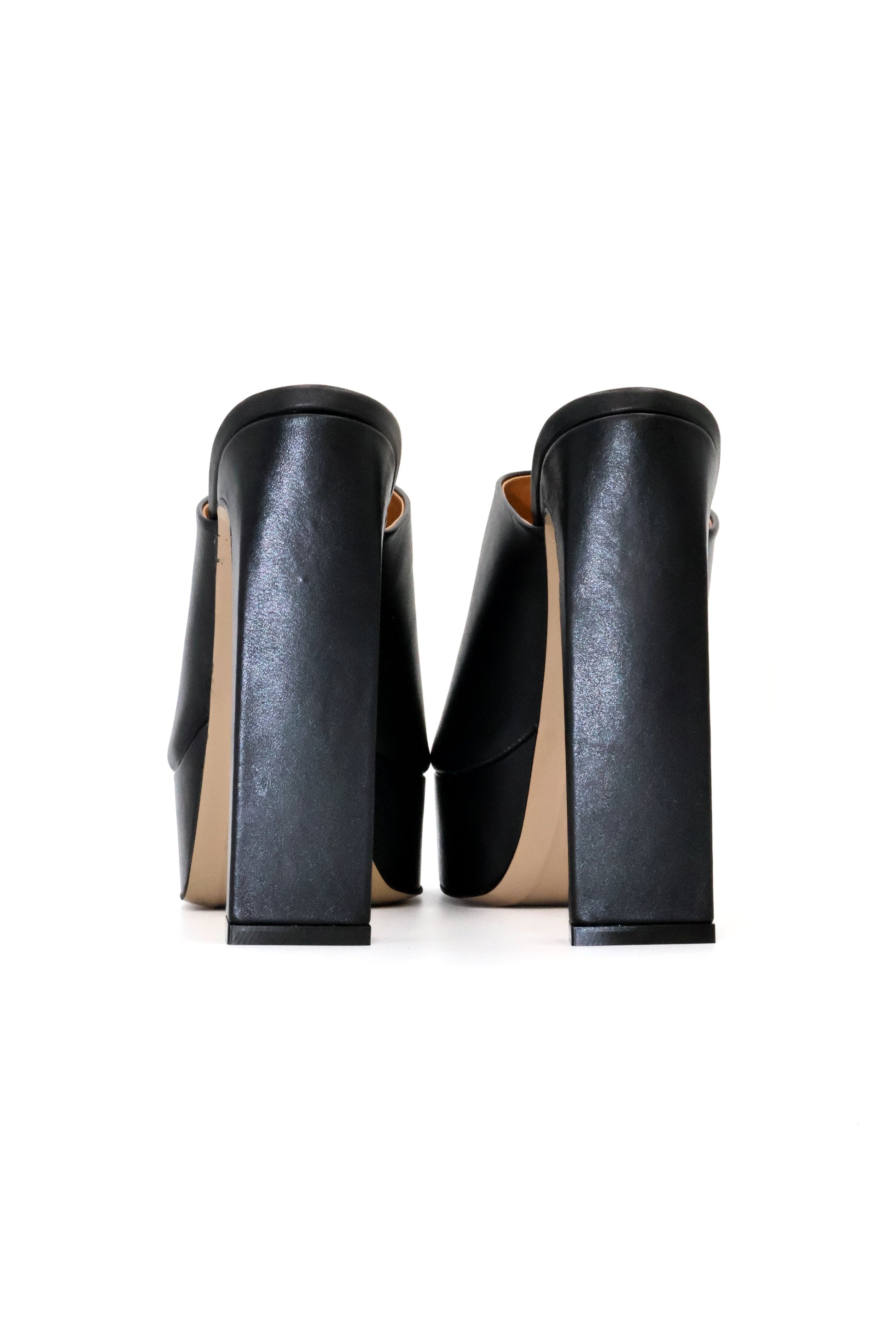 Qafarrin BELLVANA – Siyah Hakiki Dana Deri Platform Mule