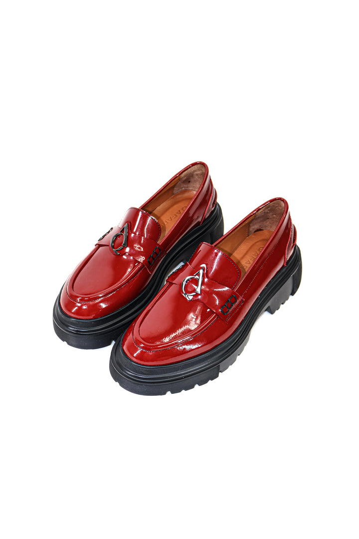Qafarrin RAVEL – Rouge Prime-Cut Hakiki Dana Deri Loafer