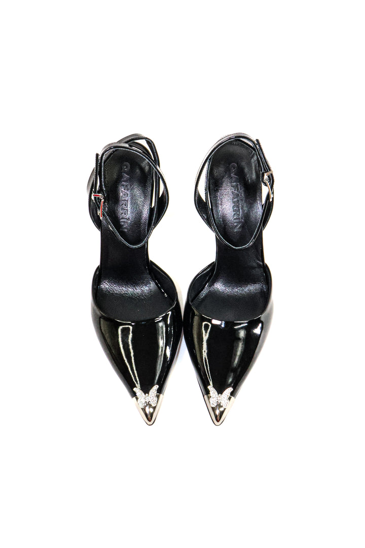 QAFARRIN VENOM – Rugan Prime Cut Hakiki Dana Derisi Ankle Strap Stiletto