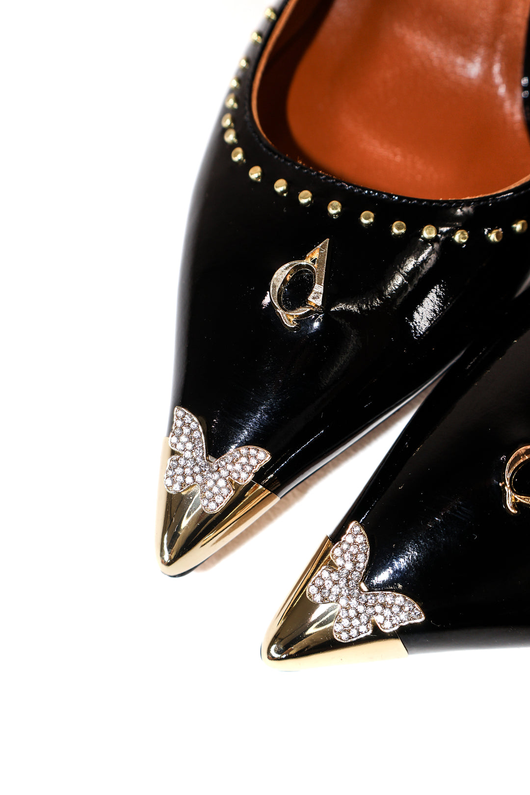 QAFARRIN KYREL – Siyah Rugan Hakiki Dana Deri Metal Burun Detaylı Stiletto