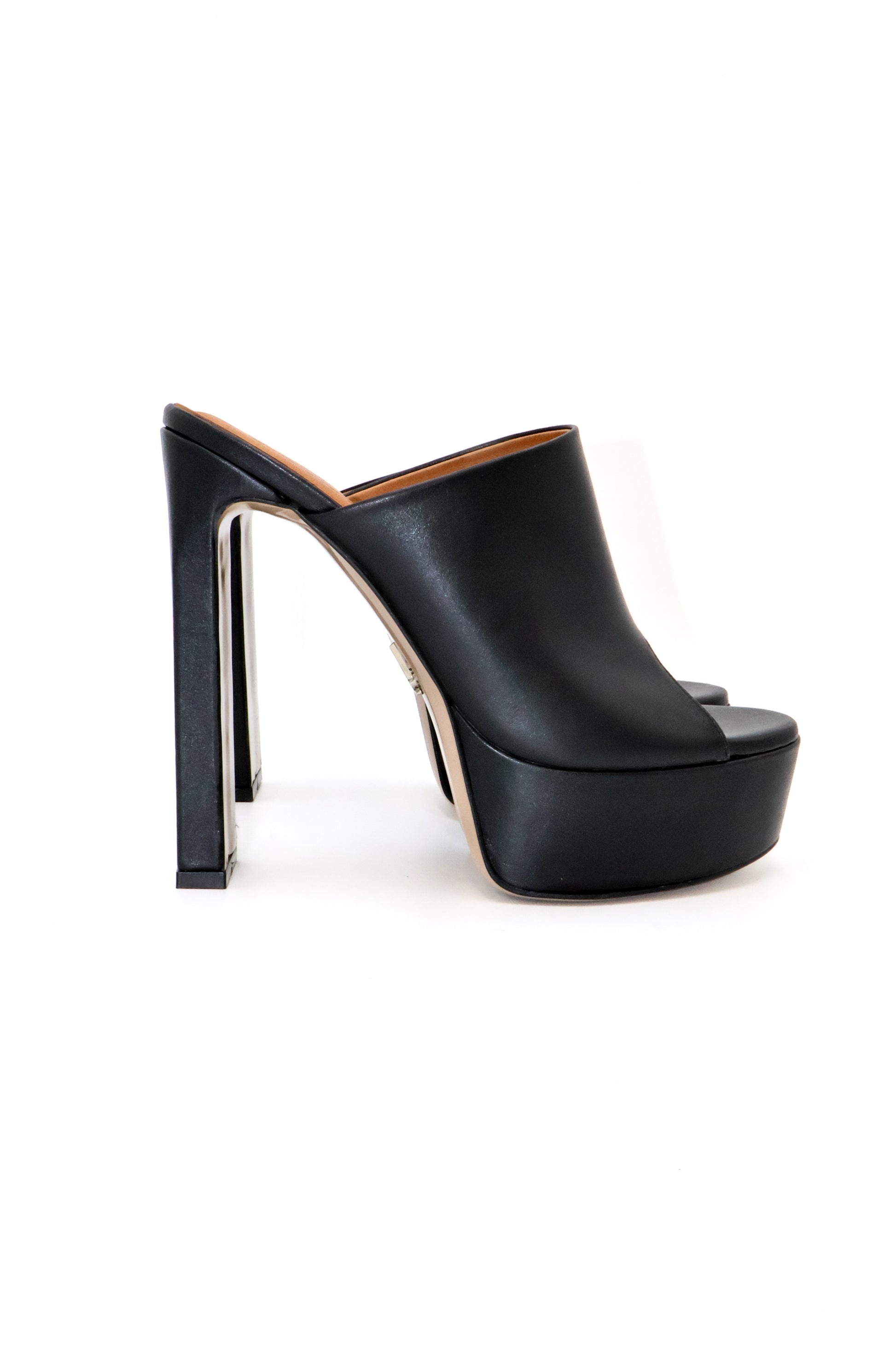 Qafarrin BELLVANA – Siyah Hakiki Dana Deri Platform Mule