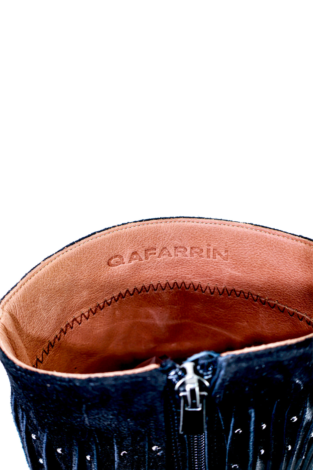 Qafarrin FIERA NOIR – Atelier-Crafted Western Couture Dana Deri Çizme