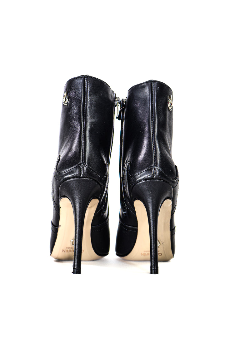 Qafarrin DRAVEN – Siyah Prime-Cut Hakiki Dana Deri Sculpted Couture Bot