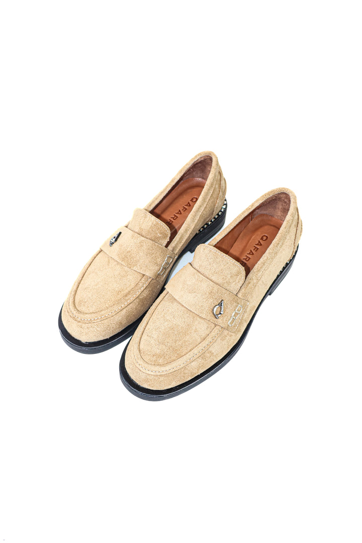 Qafarrin MARLOW – Buttery Yellow Suede Prime-Cut Hakiki Deri Loafer