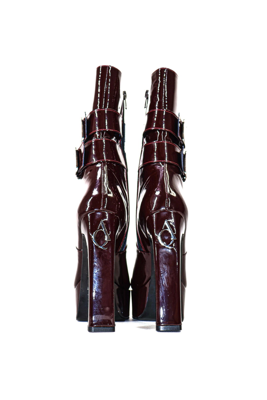 Qafarrin DIONEA – Bordo Rugan Hakiki Dana Derisi Atelier-Crafted Platform Couture Bot