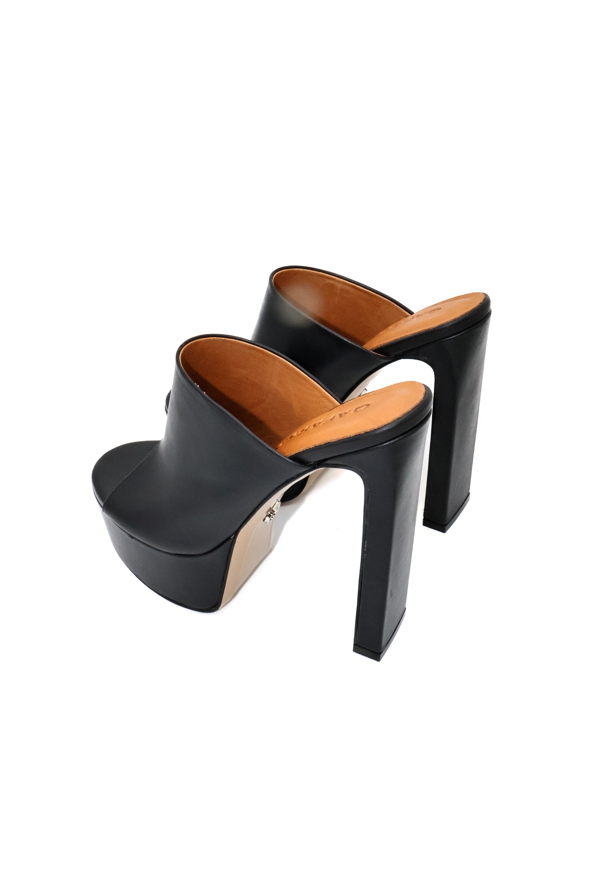 Qafarrin BELLVANA – Siyah Hakiki Dana Deri Platform Mule