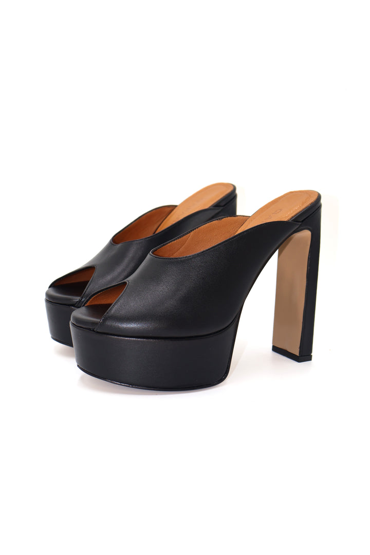 Qafarrin ÉLAN – Siyah Hakiki Dana Deri Platform Mule