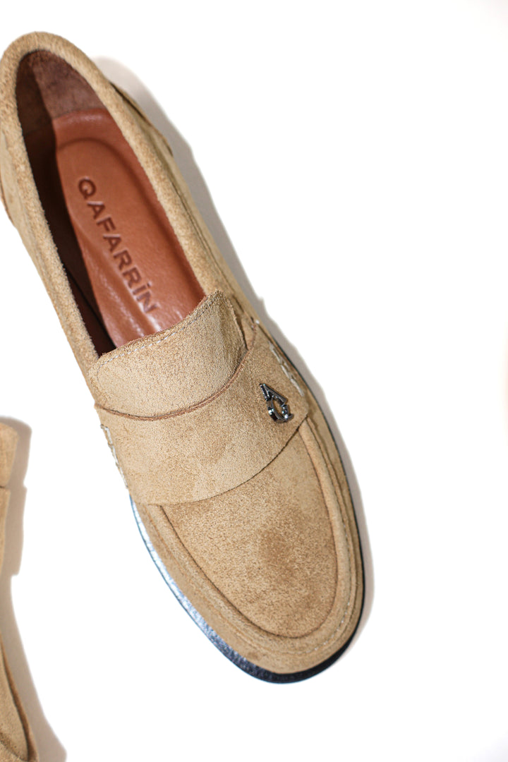 Qafarrin MARLOW – Buttery Yellow Suede Prime-Cut Hakiki Deri Loafer