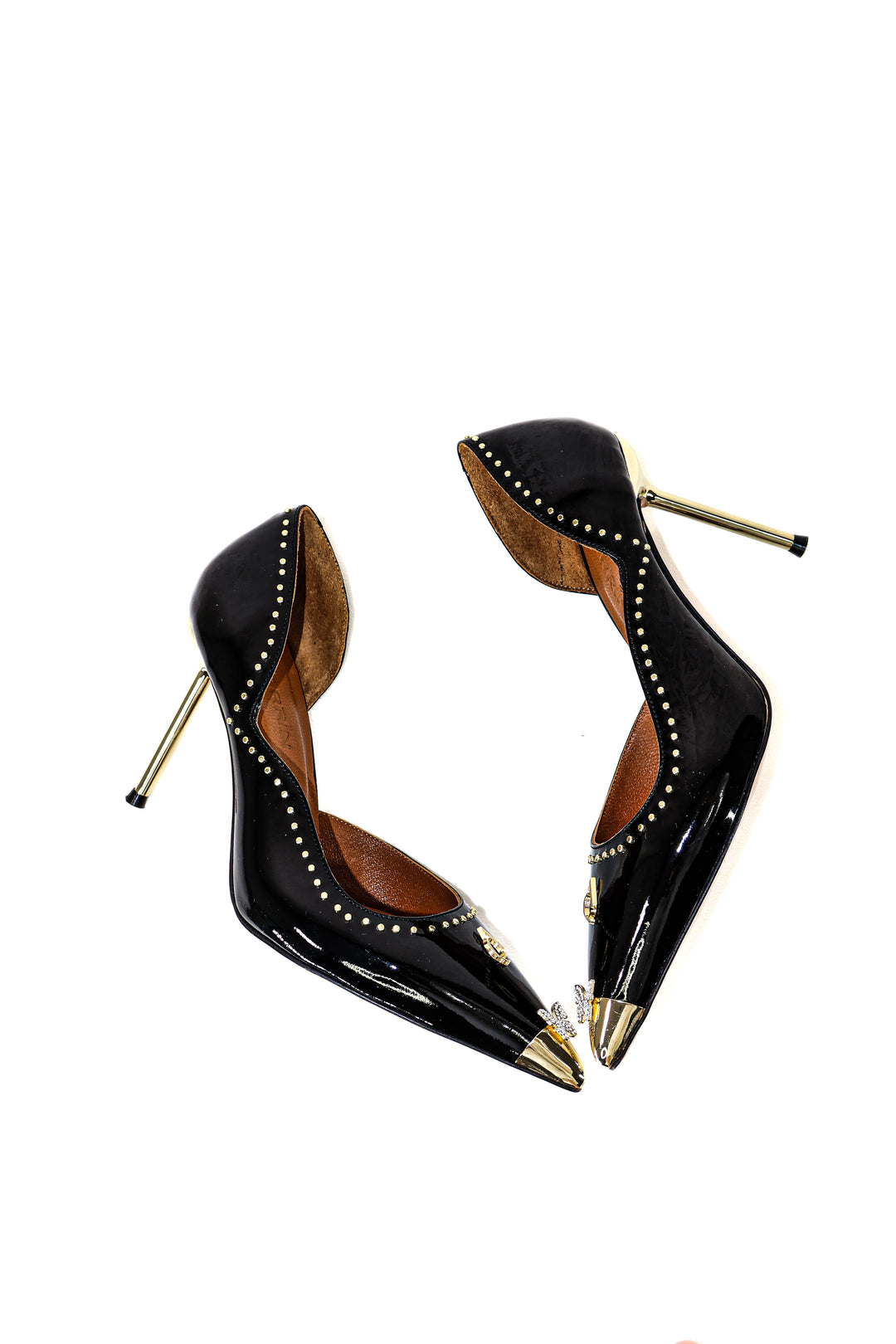 QAFARRIN KYREL – Siyah Rugan Hakiki Dana Deri Metal Burun Detaylı Stiletto