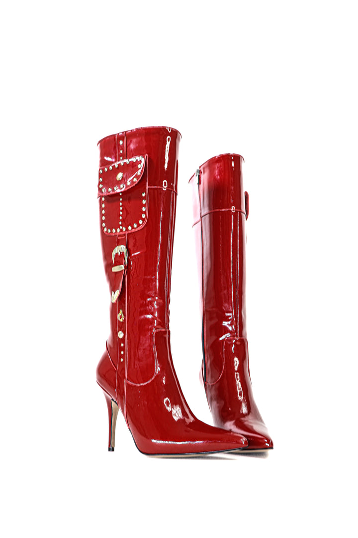 Qafarrin VANGUARD – Atelier-Crafted Rouge Couture Çizme