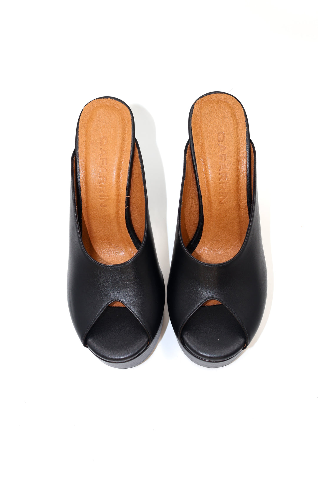 Qafarrin ÉLAN – Siyah Hakiki Dana Deri Platform Mule