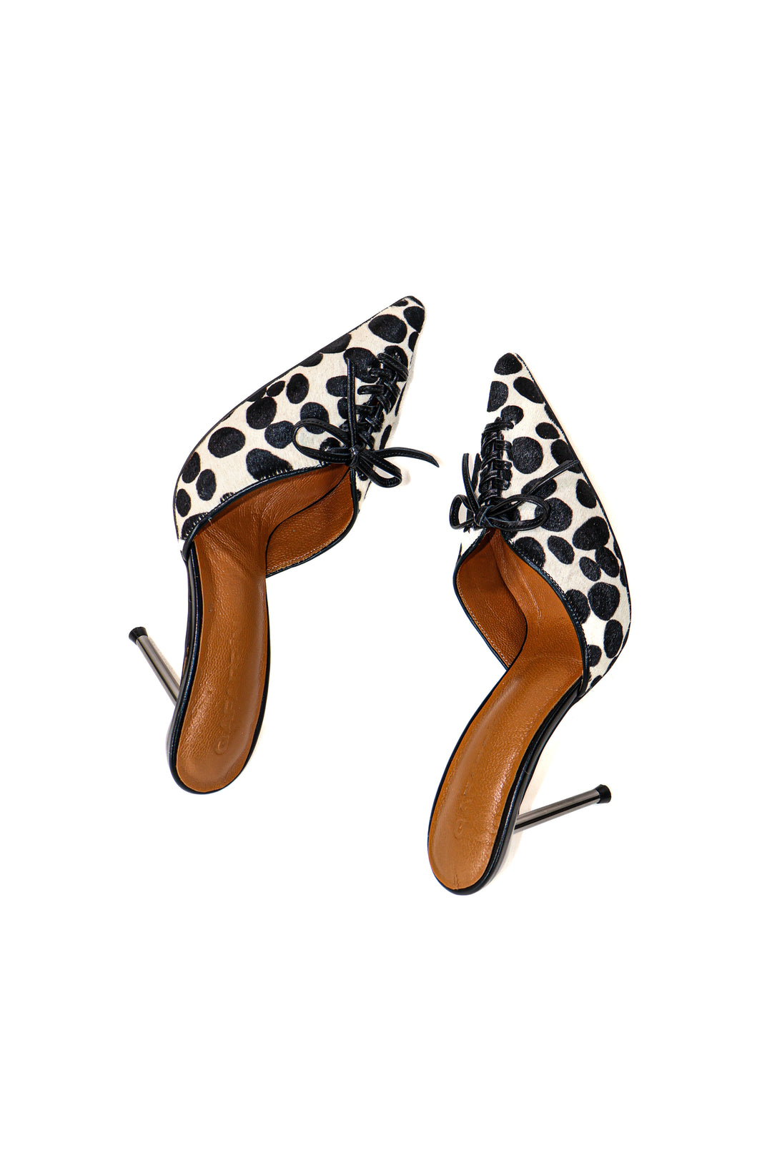 Qafarrin VIOLA DOT NOIR – Prime Cut Dana Derisi Detaylı Hakiki Tay Tüyü Mule Stiletto