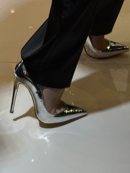 Aphrodite Silver Patent Leather 12 CM Stiletto