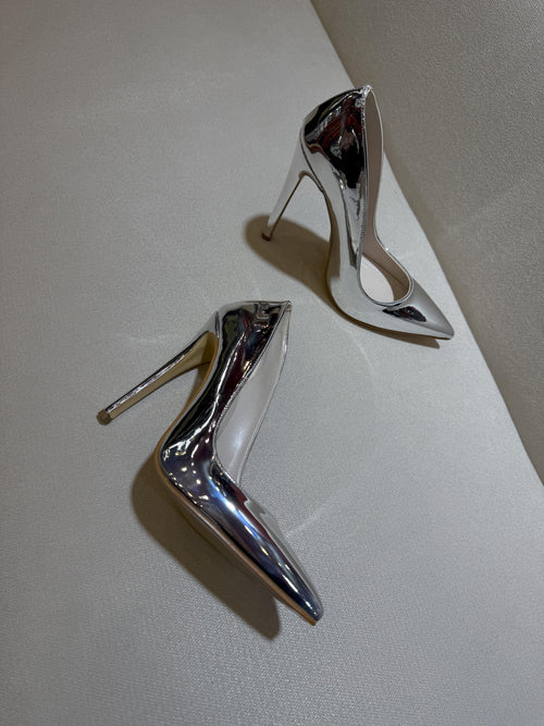 Aphrodite Silver Patent Leather 12 CM Stiletto