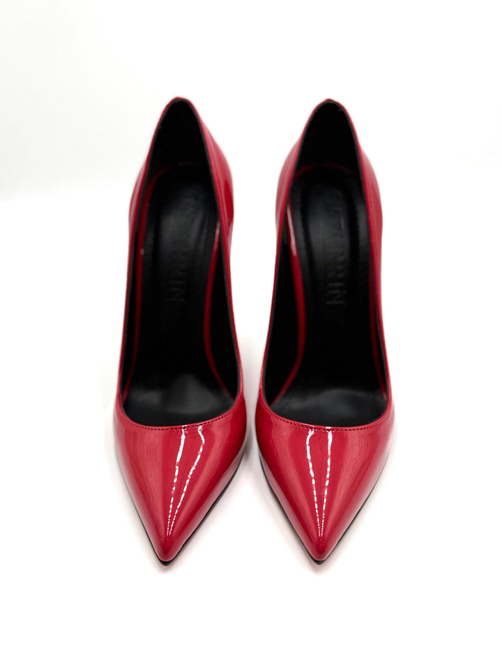 Afrodit Kırmızı Rugan Deri 12 CM Stiletto