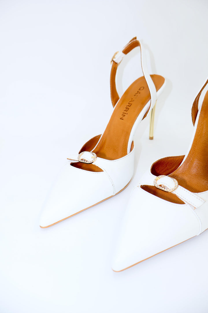 Qafarrin ALBA LUX – Hakiki Dana Deri Slingback Stiletto