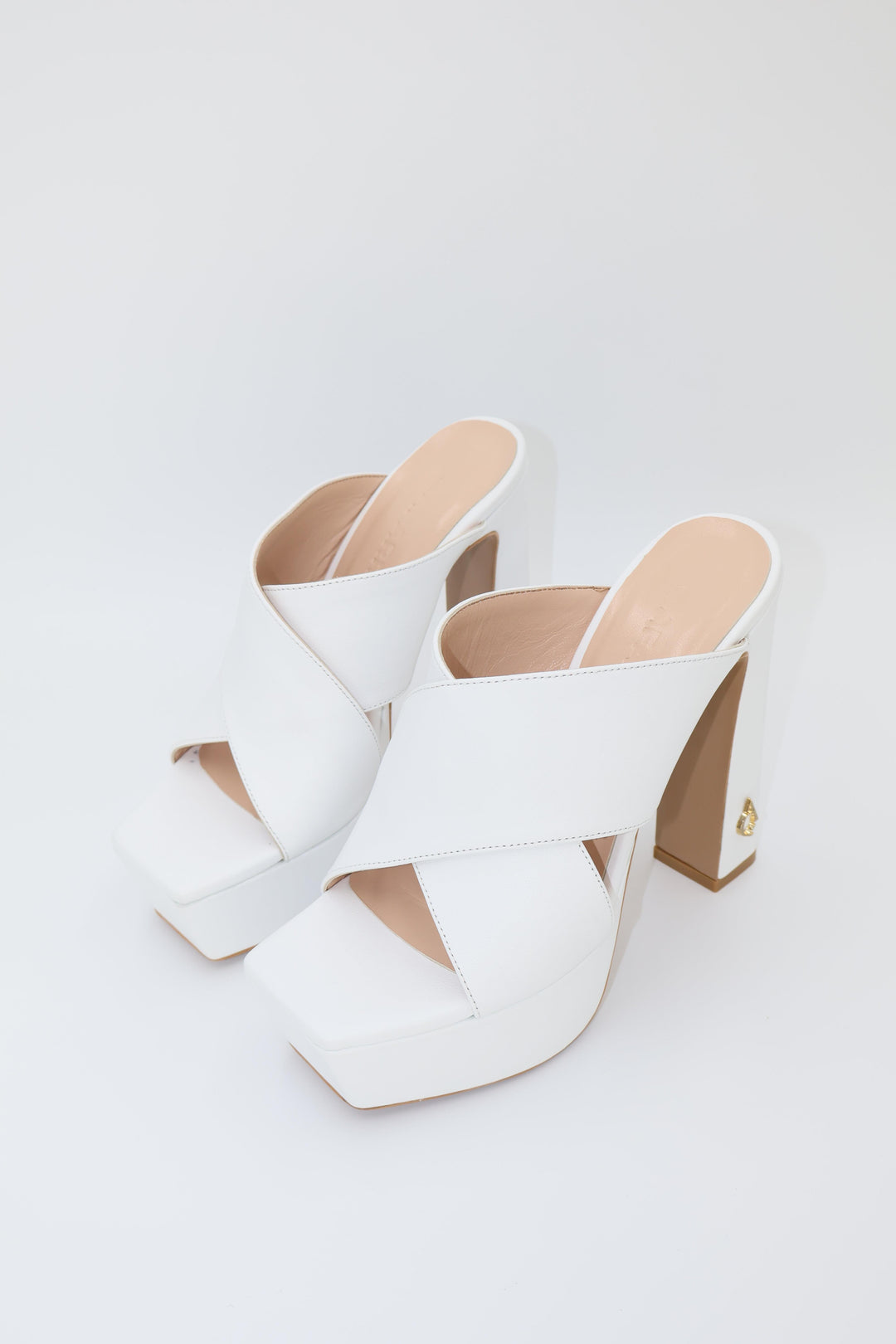 Qafarrin ALBARELLA – Beyaz Hakiki Dana Deri Platform Mule