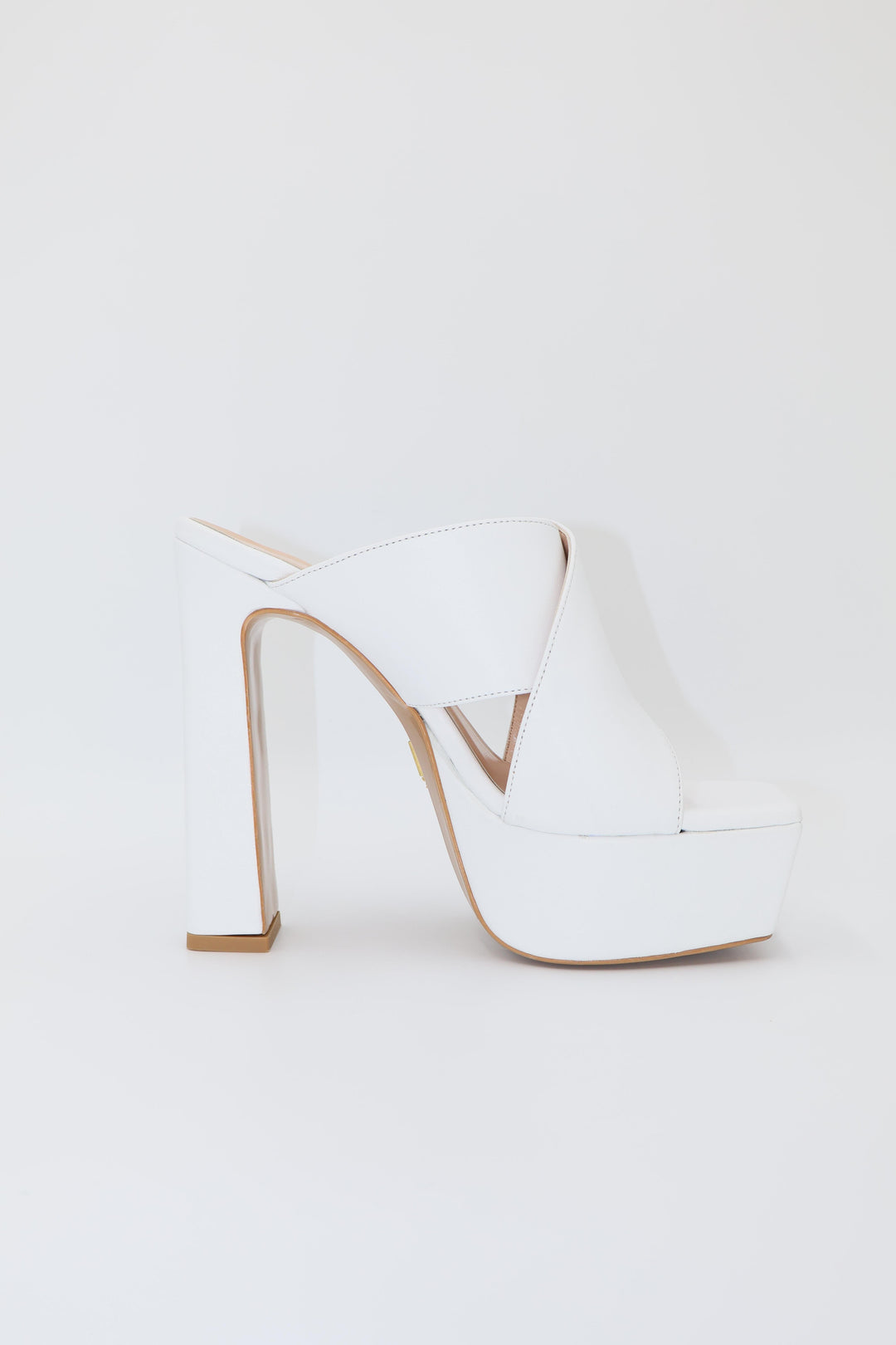 Qafarrin ALBARELLA – Beyaz Hakiki Dana Deri Platform Mule