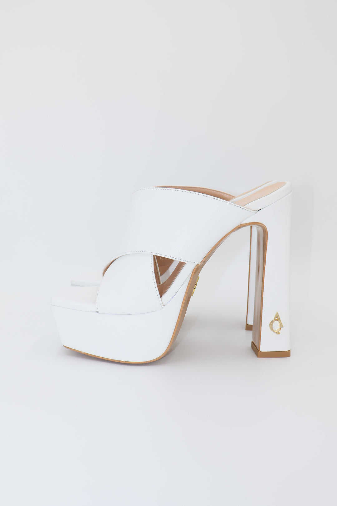 Qafarrin ALBARELLA – Beyaz Hakiki Dana Deri Platform Mule