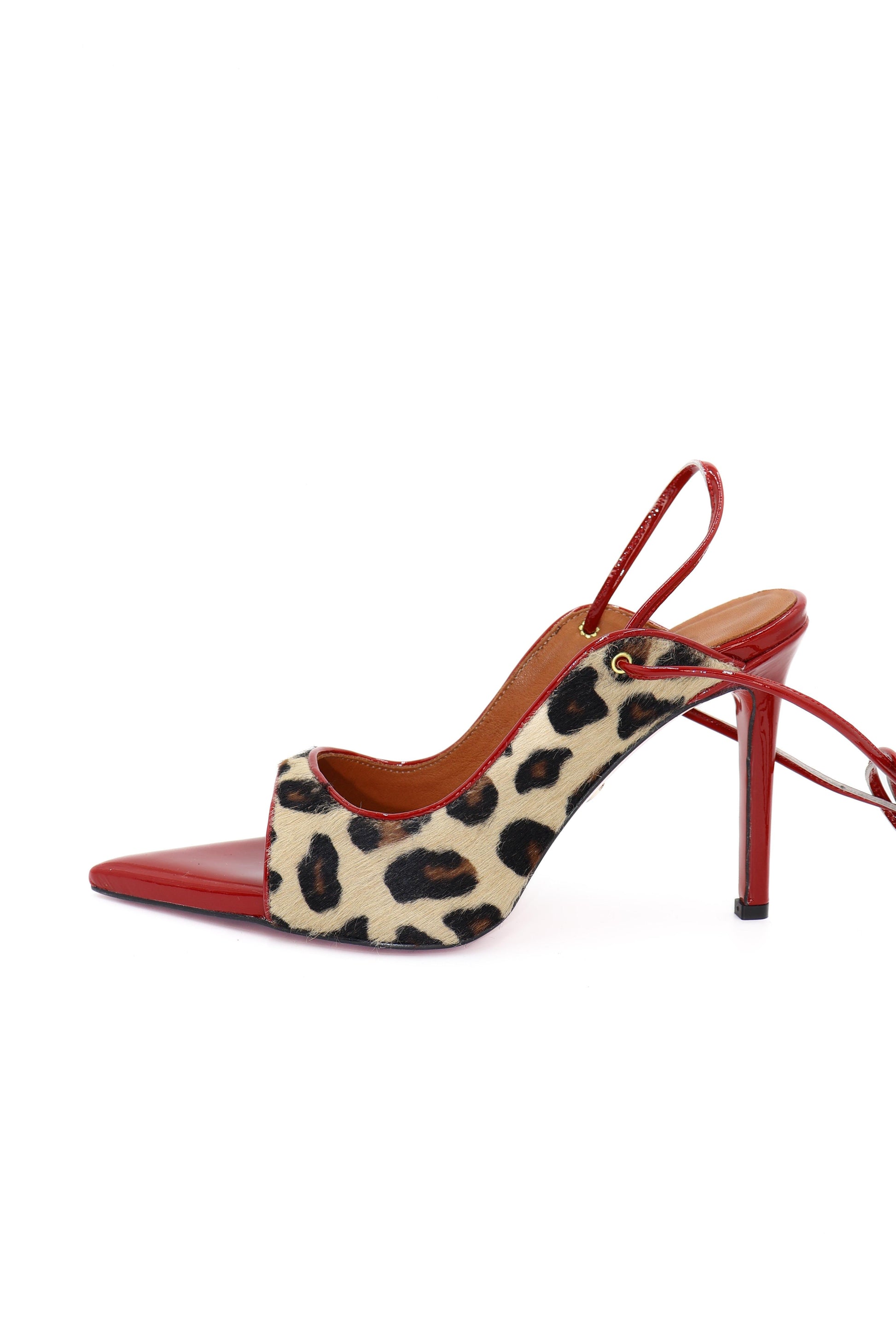 Qafarrin FELINA ROSSO – Genuine Thai Leather and Cowhide Patent Leather Stiletto