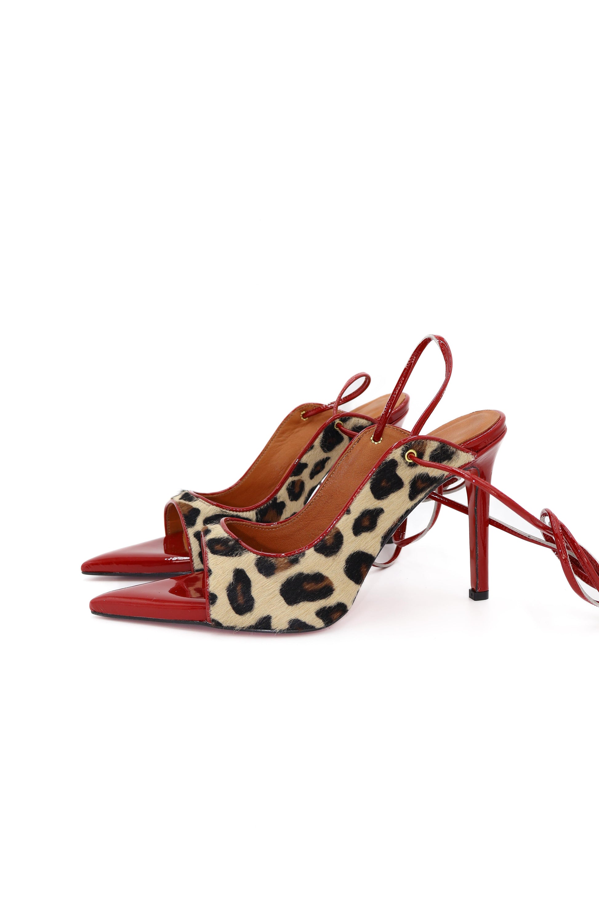 Qafarrin FELINA ROSSO – Genuine Thai Leather and Cowhide Patent Leather Stiletto