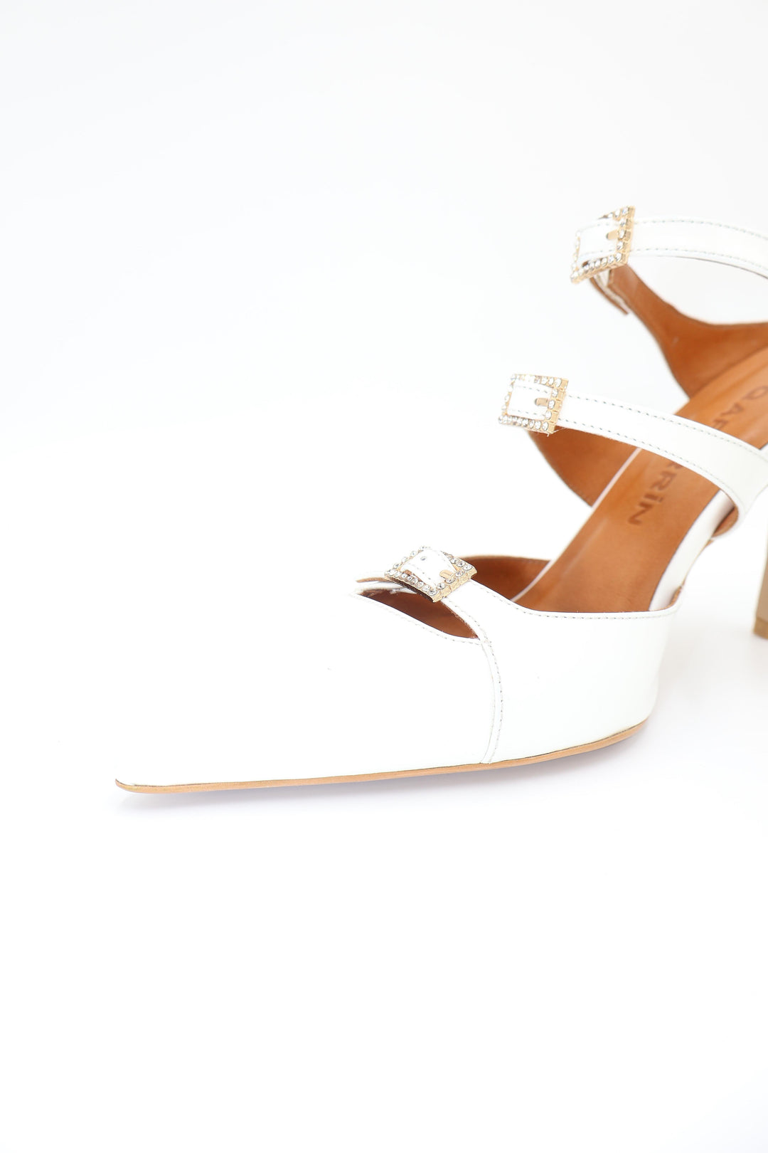 Qafarrin LUMINA IVORY – Hakiki Rugan Dana Deri Mule